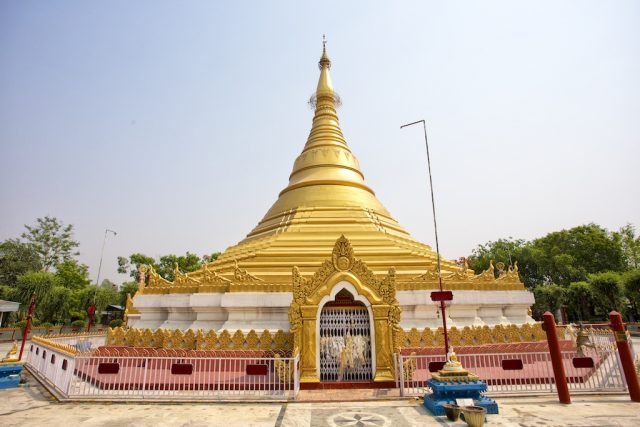 Myanmar Stupa: Golden Shrine in Lumbini, Nepal - Through My Lens